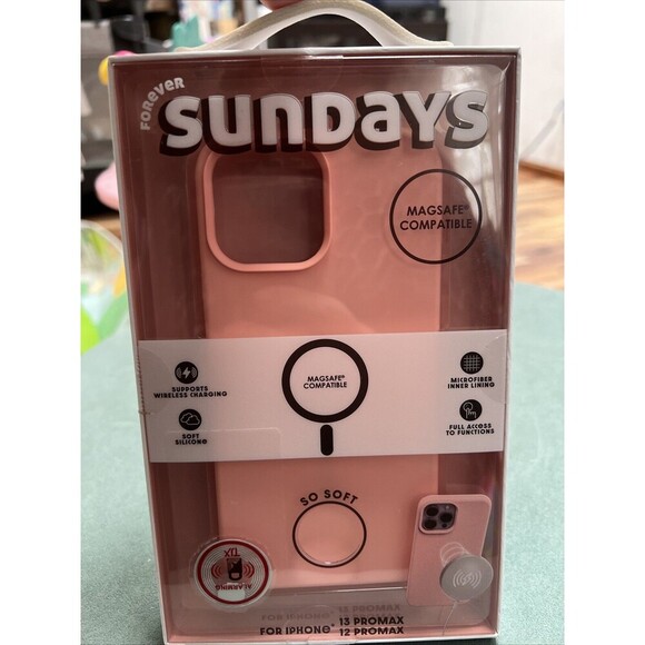 Forever Sundays iphone 13/12 Pro Max So Soft Case Peach MagSafe Compatible New - Picture 1 of 5
